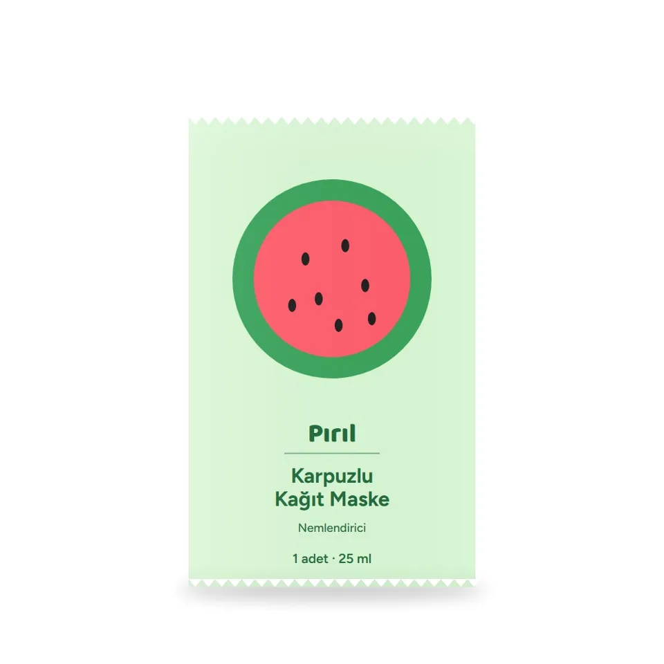 Pırıl Karpuzlu Nemlendirici Kağıt Maske